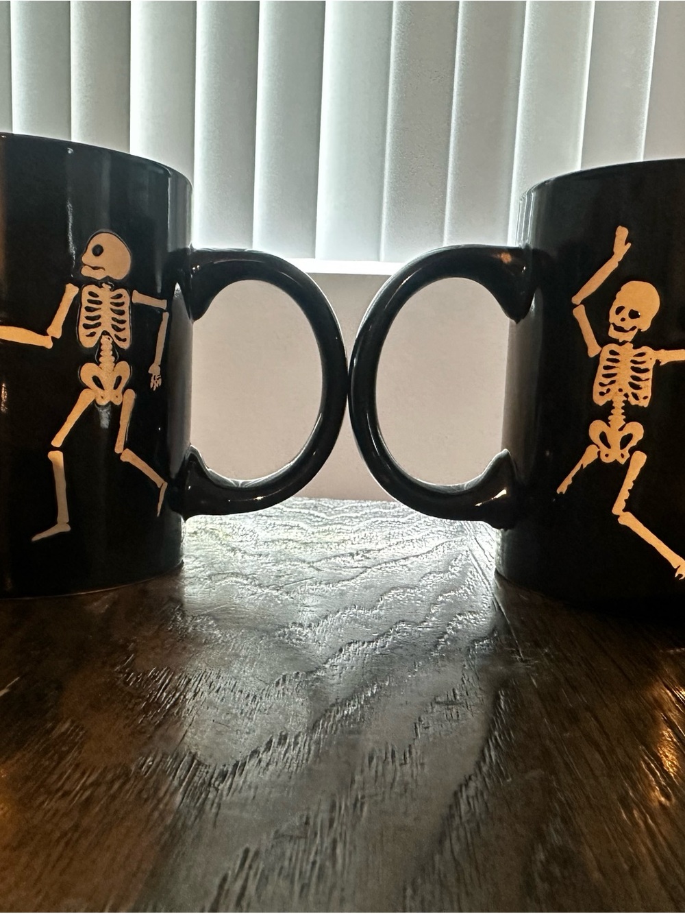 Set of Halloween Skeleton mugs